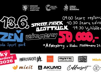 Český skateboardový pohár 2026 startuje svou letošní sérii v Plzni