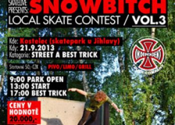 Snowbitch Local Skate Contest vol. 3 v Kostelci se přesouvá na neděli 22.9.!