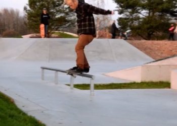 Martin Kalenský a jeho 10 tricks v budějovickém parku