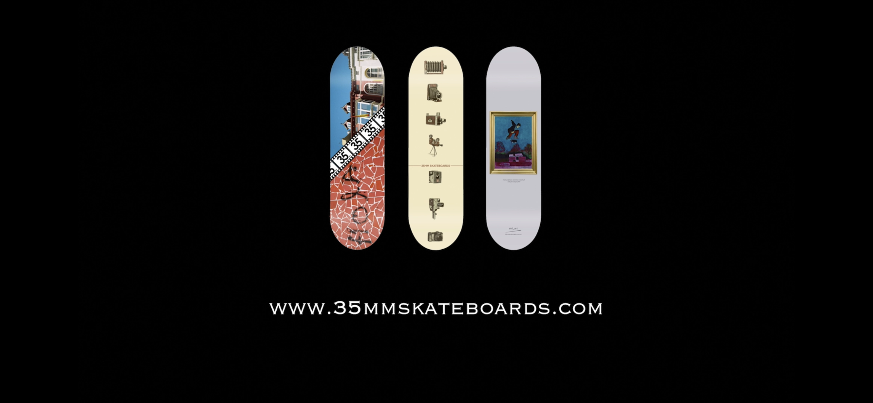 Po kliknutí budeš přesměrován na web www.35mmskateboards.com
